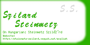 szilard steinmetz business card